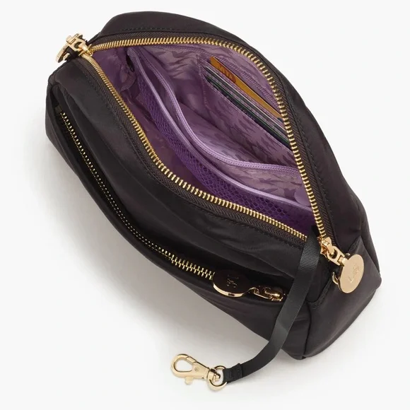 Lo & Sons Nouvelle Black Nylon Crossbody Bag - Picture 2 of 9